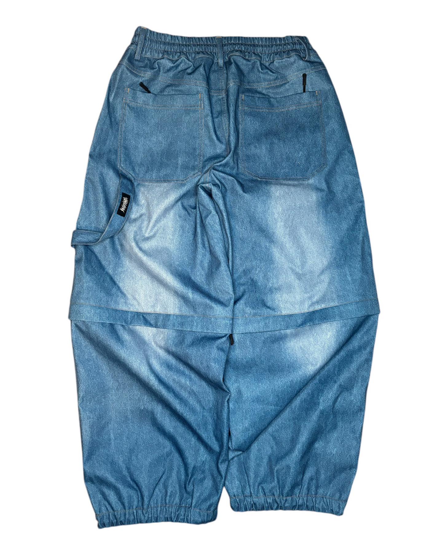 Blue Denim Snow Pants Convertibles (Snow Shorts)