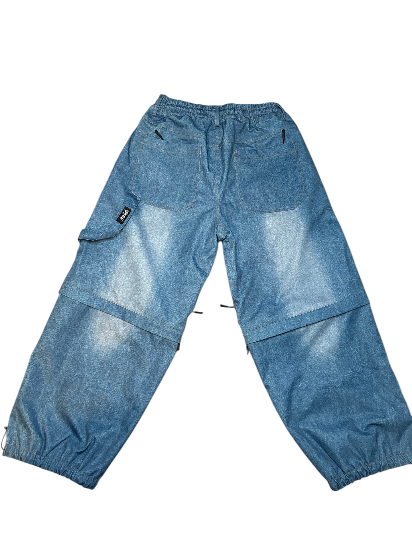 Blue Denim Snow Pants Convertibles (Snow Shorts)