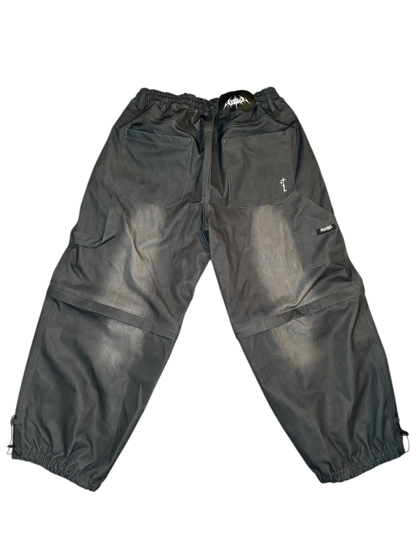 Grey Denim Snow Pants Convertibles (Snow Shorts)