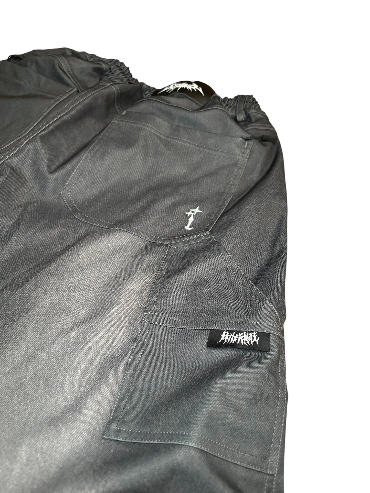 Grey Denim Snow Pants Convertibles (Snow Shorts)
