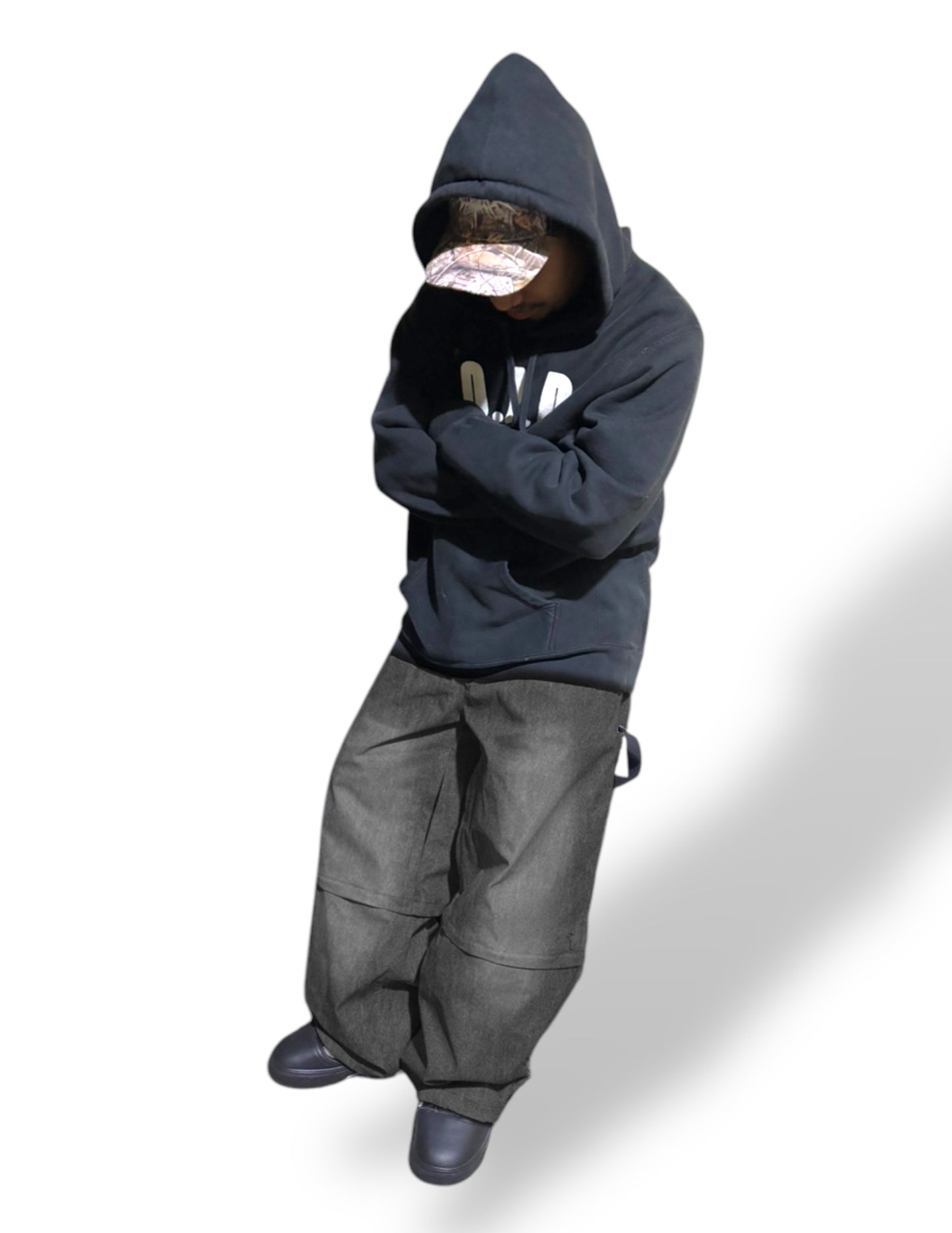 Grey Denim Snow Pants Convertibles (Snow Shorts)
