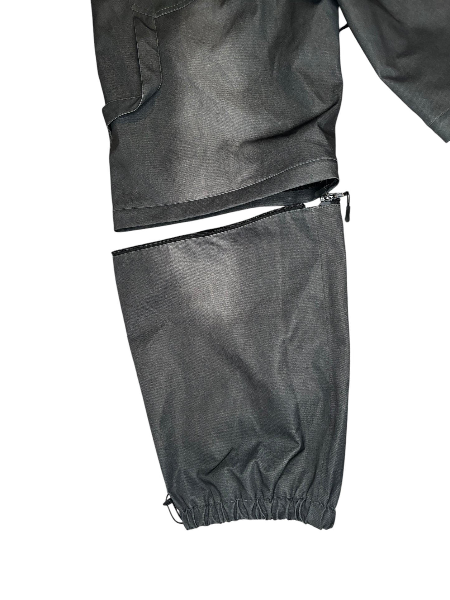 Grey Denim Snow Pants Convertibles (Snow Shorts)