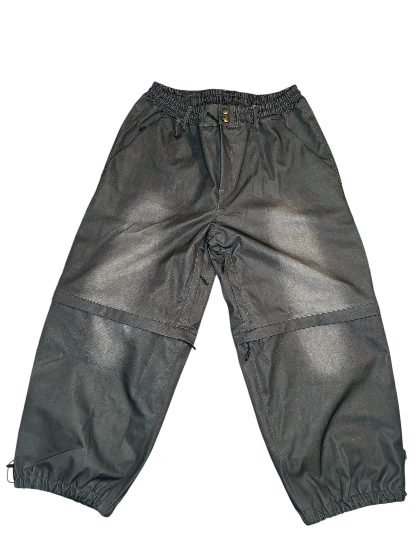 Grey Denim Snow Pants Convertibles (Snow Shorts)